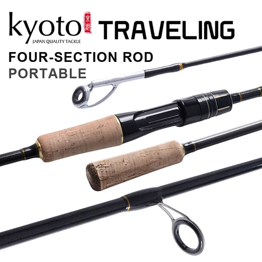 KYOTO TRAVEL Spinning Fishing Rod 4 Sections – 7g max